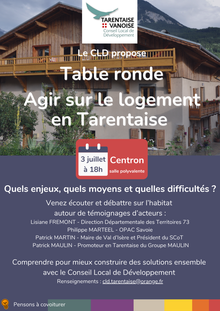 Table ronde « Agir sur le logement Tarentaise »
