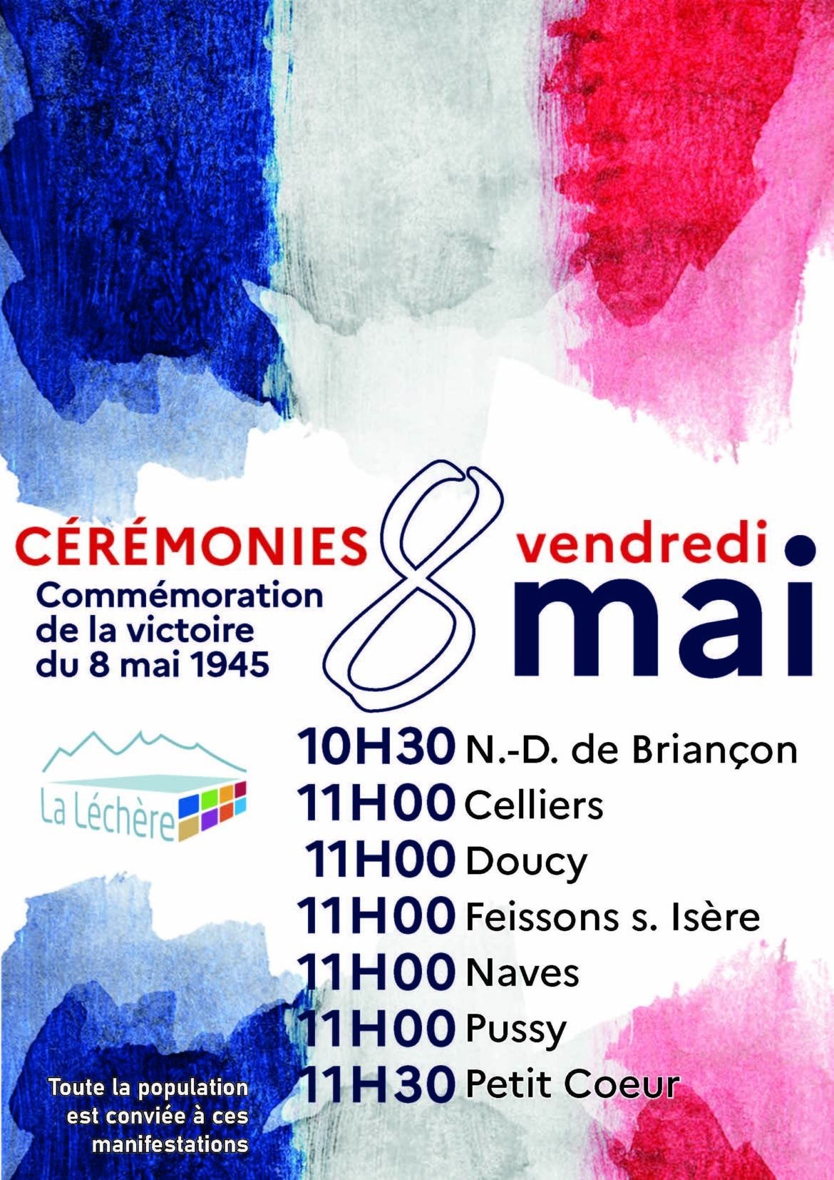 [8 mai] Cérémonies commémoratives